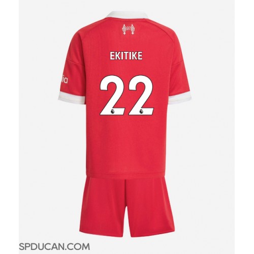 Dječji Nogometni Dres Liverpool Hugo Ekitike #22 Domaci 2025-26 Kratak Rukav (+ Kratke hlače)